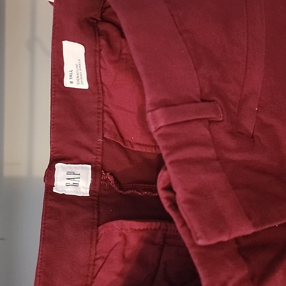 Gap 8 Tall: Maroon dress pants